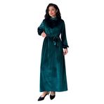 Uzun Kadife Elbise (Yeşil, L-XL)
