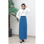 Uzun Kalem Etek Siyah Ottoman Kumaş - Indigo Mavi - 52