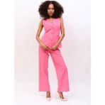 Uzun Klasik Yelek & Bol Paça Pantolon Takım-Pembe - 8 Drop (Uzun-Dar Kalıp) - 38