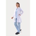 Uzun Kol Beyaz Orta Boy Hakim Yaka Doktor Hemşire Öğretmen Önlüğü Alpaka Kumaş - 2XL