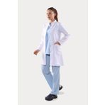 Uzun Kol Beyaz Orta Boy Hakim Yaka Doktor Hemşire Öğretmen Önlüğü Alpaka Kumaş