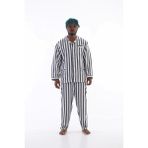 Uzun Kol Çizgili Gaffur Erkek Pijama Takım