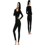Uzun Kol Fanila Tayt (Alt-üst) termal Içlik Takım (Siyah / 2XL)