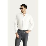 Uzun Kol Regular Fit Non Iron Ütü Gerektirmeyen Pamuklu Gömlek - 2XL - Beyaz