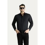 Uzun Kol Regular Fit Non Iron Ütü Gerektirmeyen Pamuklu Gömlek - Siyah