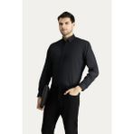 Uzun Kol Regular Fit Non Iron Ütü Gerektirmeyen Pamuklu Gömlek - XL - Siyah