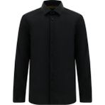 Uzun Kol Slim Fit Dar Kesim Non Iron Klasik Saten Pamuk Gömlek - Siyah