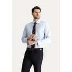 Uzun Kol Slim Fit Dar Kesim Non Iron Ütü Gerektirmeyen Pamuklu Gömlek - XL - Uçuk Mavi