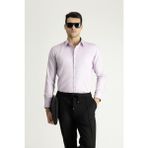 Uzun Kol Slim Fit Dar Kesim Pamuklu Non Iron Saten Klasik Gömlek - XS - Lila