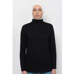 Uzun Kollu Boğazlı Body SİYAH