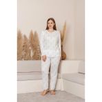 Uzun Kollu Büyük Beden Kadın Pijama Takımı- Çiçek Desenli Pijama - Pinterest Basic Kadın Pijama
