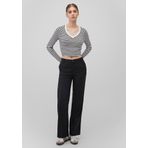 Uzun Kollu Crop Basic Tişört Crop/Kısa Kesim 1613041-85586 Siyah-85586 XS