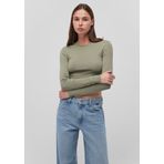 Uzun Kollu Haki Crop Basic Tişört Crop/Kısa Kesim 1612822-71818 Yeşil-71818 XS