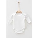 Uzun Kollu Kız Bebek Çıtçıtlı Body (Bbyrn) KREM 6-9 AY