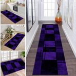 Uzun mor mutfak koridor yolluğu halı, kaymaz, yıkanabilir, kir tutucu mat, 120 x 500 cm, metre ile satılır, yatak odası, oturma odası, yemek odası, mutfak için idealdir