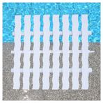 Uzun ömürlü havuz gider ızgarası kapağı, iç ve dış mekanlar için birleştirilebilir taşma ızgarası şeridi, 4 parçalı oluk ızgarası (30 x 100 cm) – verimli su tahliyesi için mükemmel