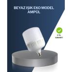 Uzun Ömürlü Şarjlı LED Ampul 30 Watt Güçlü Aydınlatma - 1 m - Renkli