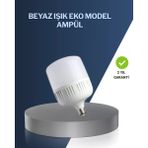 Uzun Ömürlü Şarjlı LED Ampul 30 Watt Güçlü Aydınlatma - 1,20 m - Çok Renkli