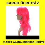 Uzun Peruk Saç - Pembe