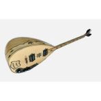 Uzun Sap Akçaağaç Elektro Saz Saz Bağlama, Electric Electro Long Neck Saz Baglama Free Case E22 - Krem Rengi