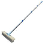 Uzun saplı güverte fırçası, açık süpürge,Güverte için büyük tel fırça - Scrubber, Moss Remover'ın dışında, yabani otları çıkarmak için bahçe süpürme aracı,