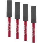 Uzun Süre Kalıcı Kadifemsi Kuruma Yapmayan Mat Likit Ruj - Lipstick 515 Cranberry (4 Paketi)