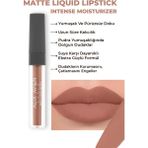 Uzun Süre Kalıcı Kadifemsi Kuruma Yapmayan Mat Likit Ruj - Matte Liquid Lipstick 501 Caramel Nude - 501 Caramel Nude Mat Bitişli Likit Ruj - 8 Saate Kadar Kalıcı Etki - Matte Liquid Lipstick
