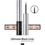 Uzun Süre Kalıcı, Yoğun Pigmentli, Ince Uçlu Likit Eyeliner Mıssha Ultimate Black Liner - Siyah