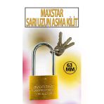 Uzun Tip Sarı Asma Kilit 50 Mm 3 Anahtarlı