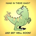 Uzun tüylü Shaggy Langflor halı Funny Twizler Get Well kart