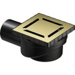 V-Flow Kare 5606972 Duş Kanalı Yandan Çıkışlı Dk 100 Kapak Parlak Altın