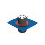 V-flow Kare 5607276 Yalıtımlı Duş Kanalı, Alttan Çıkışlı, 15x15 Cm, Dk 100 Kapak, Parlak Krom