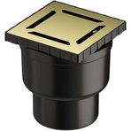 V-Flow Kare 5607325 Yalıtımlı Duş Kanalı Alttan Çıkışlı DK 800 Kapak Parlak Altın