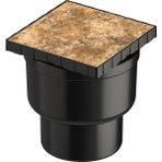 V-Flow Kare 5607329 Yalıtımlı Duş Kanalı, Alttan Çıkışlı, 15x15 cm, DK 700 Kapak, Mat Krom