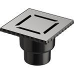 V-flow Kare 5608279 Duş Kanalı, Alttan Çıkışlı, 15x15 Cm, Dk 100 Kapak, Mat Krom