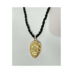 V For Vendetta Maske Kolye Boncuk Zincirli Gold