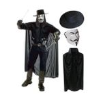 V For Vendetta Maskesi Şapka Pelerin Seti