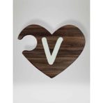 V Harfi (Sağ Parça) – Ahşap Puzzle Kalp Harf Magnet – Buzdolabı Süsü – İkili Uyumlu (kod:1044)