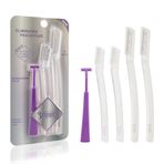 V-LEGIT Dermaplaning Araçları - Peeling Yüz Tıraş Makinesi - Dermaplane Kadın ve Erkek için Tıraş Makinesi - Peeling ve Cildi Yeniler için Yüz Tıraş Makinesi - Şeftali Tüyü ve Kaş Epilasyon Bıçağı - 4 Adet - Bonus Tanımlayıcı Kaş Şekillendirici