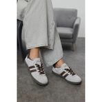 v.s.h velvet Kadın Gri Süet Kadın Retro Spor Ayakkabı TE02