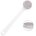 V-TOP Duş için silikon sırt fırçası, peeling, saplı vücut ovucu, yumuşak duş fırçası, erkek ve kadın için, BPA içermez, kaymaz (gri)