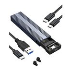 V VCOM M.2 NVMe SSD Muhafaza - Aletsiz USB C Harici Adaptör, UASP ile USB 3.2 Gen2 (10 Gbps), Trim Desteği - 2230/2242/2260/2280 SSD'ler için M-Key (B+M Anahtarı)