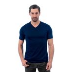 V Yaka Tişört, Lacivert (113e245) T-shirt, Tshirt, Kısa Kollu