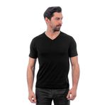 V Yaka Tişört, Siyah (113e250) T-shirt, Tshirt, Kısa Kollu