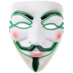 V Yeşil Cadılar Bayramı Maskesi Sevimli Kedi Tilki Vendetta El Tel Maske Parlayan Dans Karnaval Parti Maskeleri Için Yanıp Sönen Cosplay LED Neon Kostüm Maskesi (Yurt Dışından) - Renkli - Yok