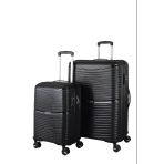 V379 Aura Y.üretim Pp Valiz 55 Cm + 65 Cm Kemik/Gri Set
