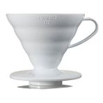 V60 02 Dripper, Kahve Damlatici, Beyaz Plastik