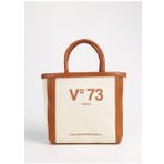 V73 73BS6US03817 Beyaz Kahverengi Kadın El Çantası