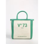 V73 Beyaz-Yeşil Kadın Deri El Çantası 73BS6US03V50