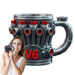 V8 Motor Kahve Kupası, Motor Kahve Kupası | Yalıtımlı kupa içme kahve fincanı,Paslanmaz çelik içecek eşyaları 300ml, v6 & v8 Motor Masa Dekoru Araba Tutkaşları Doğum Günü, Babalar Günü